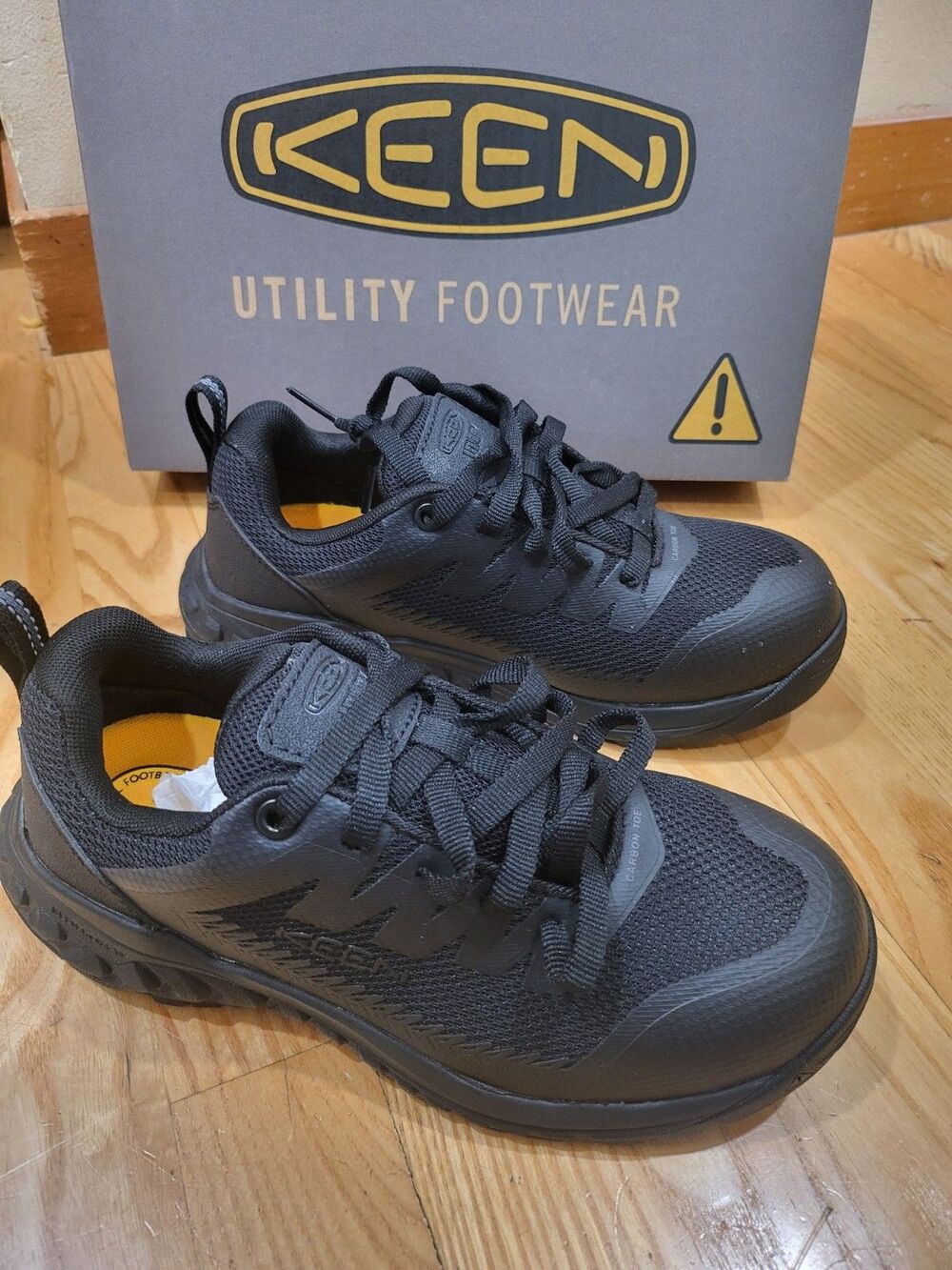 KEEN Utility Women's Arvada Work Sneakers Black Size 5.5 Wide Composite Toe